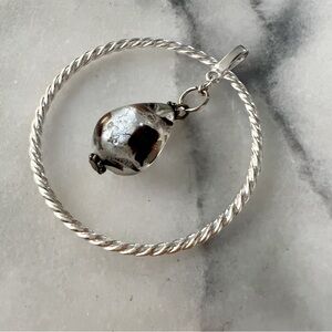 Y2K Silver Tone Pendant